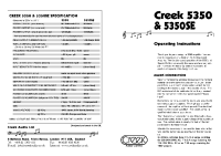 Creek-5350-5350SE-specifications