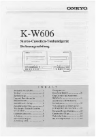 Onkyo-KW-606-Owners-Manual