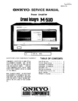 Onkyo-M-510-Service-Manual