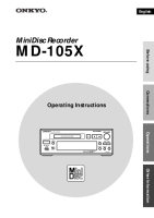 Onkyo-MD-105-X-Owners-Manual