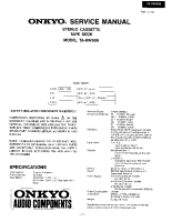 Onkyo-TARW-909-Service-Manual