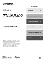 Onkyo-TXNR-809-Owners-Manual