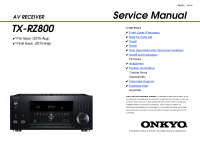 Onkyo-TXRZ-800-Service-Manual