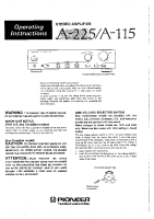 Pioneer-A-115-Owners-Manual