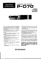 Pioneer-PD-70-Owners-Manual