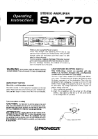 Pioneer-SA-770-Owners-Manual