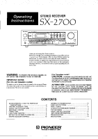 Pioneer-SX-2700-Owners-Manual