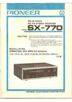 Pioneer-SX-770-Owners-Manual